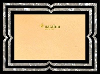 NATALINI Bellagio MP BiancoNero 13X18 Marco de Fotos con Soporte para Mesa, Madera, Negro, 13 X 18 X 1,5