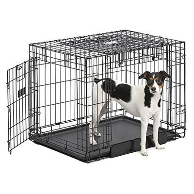 MidWest Homes for Pets Modèle 1930DD Cage Ovation Pliante pour Chien, Taille Moyenne à Double Porte en métal de 76,2 cm, Noir