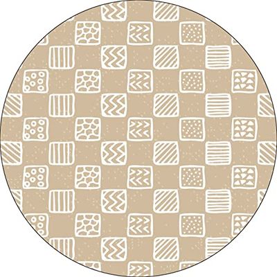 Bonateks, Ronde digitaal bedrukte muismat, antislip onderkant, voor kantoor en thuis, diameter: 22 cm