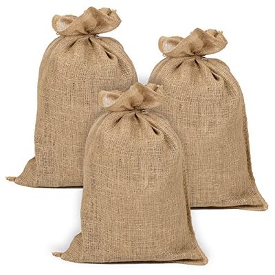 Lot 3 Sacs Toile de Jute, 42 x 70 cm, 220 gr/m2, 15kg -La Cordeline ACJN4270-L3 Naturel