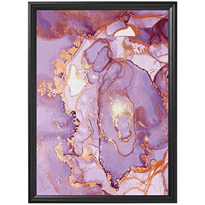 Arterby's® - Premium Poster Quadro Cornice Tela Canvas Dipinto Mood - Illustrazione Poster Effetto Marmo - Made in Italy - HD Tela con Cornice Decorativa Nera 50x70 cm A0021 D0021
