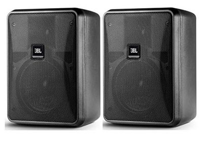 JBL Professional Control 25-1 Compact Indoor/Outdoor Background/Foreground Speaker, Black, Sold as Pair