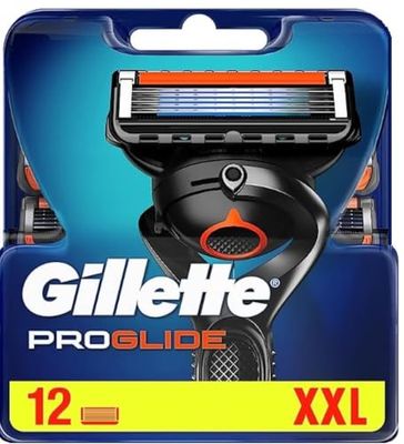 Gillette Fusion 5 ProGlide - Lame per rasoio con lama di precisione e rivestimento scorrevole, 12 lame di ricambio