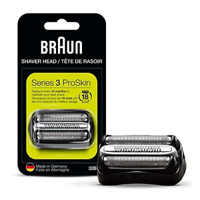 Braun Series 3 32B Foil & Cutter Head, Compatible with Models 3000s, 3010s, 3040s, 3050cc, 3070cc, 3080s, 3090cc (Packaging May Vary)