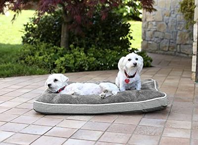 Sogni e Capricci Pets CS- 4 ST- GRIGIO CHIARO- 78X58X12CM Cuscinone 4 Stagioni, Poliestere, Grigio Chiaro, 78 x 58 x 12 cm