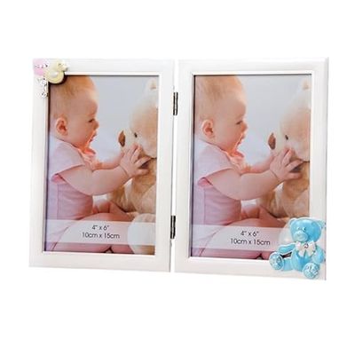 DRW Portafotos Infantil Doble Azul 24x17cms