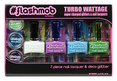 Lacche per le unghie Flashmob, Grassetto/Supercharged Glitter, Turbo Power