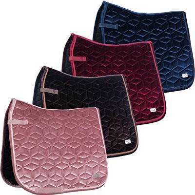 HKM Weinrot Tapis de selle en velours doux pour poney