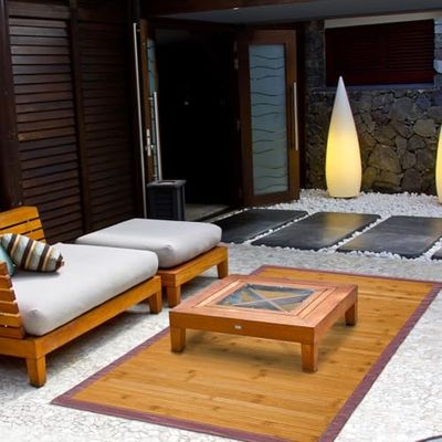 Estores Basic Tapete natural, bambu, mel, 90 x 60 x 0,5 cm