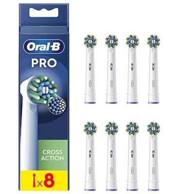 Oral-B Pro Cross Action Brosses Électriques, Pack de 8