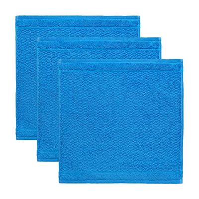 Frottana Panno per sapone Pearl 30 x 30 cm in 100% cotone, Dark Pool 3er set
