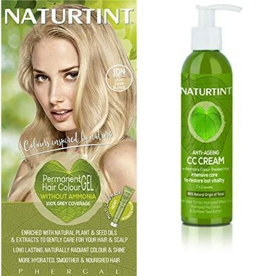 Naturtint Permanent Hair Colour 10N Light Dawn Blonde plus CC CREAM bundle