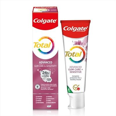 Colgate Totale prevenzione attiva + cura gengive dentifricio 4 x 75 ml | 3 volte più efficace combattendo la causa principale* dei problemi orali più comuni