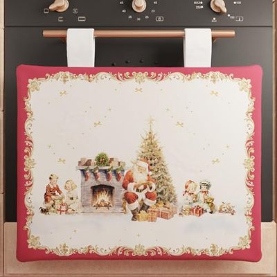 PETTI Artigiani Italiani - Świąteczny Pokrowiec Na Piekarnik, Bożonarodzeniowy 40 x 50 cm, Xmas Vintage, 100% Made in Italy
