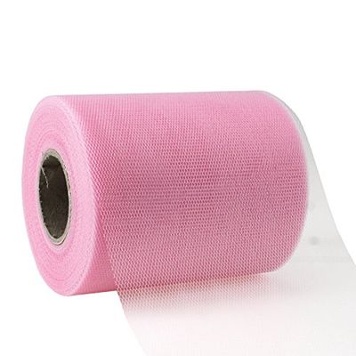 Präsent - Verona Tulle Ribbon Light Pink 112 mm Width, 50 m Length