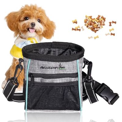 Leckerli - Borsa per cani con strisce riflettenti, grande capacità, per addestramento del cane