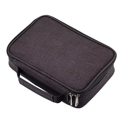 AMGOMH Potloden Case, 72 Slots Grote Capaciteit Potloden Cases Potloden Pouch Kleuren Potlodenhouder Organizer Stationaire Bag met Binnenvak met Rits voor Kleine Accessoires(Zwart)