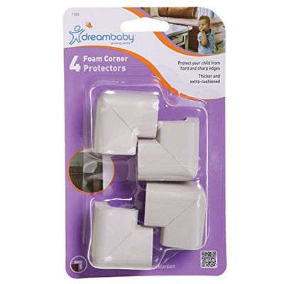 DREAMBABY SOFT FOAM CORNER CUSHIONS GREY 4 PACK