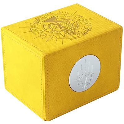 Gamegenic Cardfight!! Vanguard Nation's Vault | Premium däckbox | Rymmer upp till 50 dubbelärmade kort | Extra låda för elräknare och tillbehör | Keter Sanctuary - gul färg | tillverkad