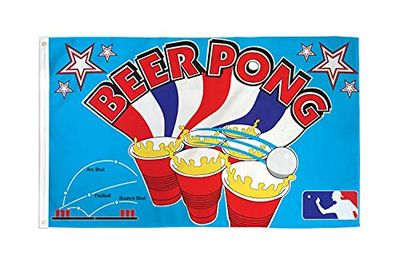 AZ FLAG - Bandera Beer Pong - 90x60 cm - Bandera Cerveza 100% Poliéster con Ojales de Metal Integrados - 50g - Colores Vivos Y Resistente A La Decoloración