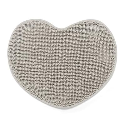 SWEET HOME - Tapis de salle de bain absorbant antidérapant en microfibre de chenille à cœur, idéal comme tapis de chambre à coucher, chambre et tapis de cuisine antidérapant lavable, tapis de salle de