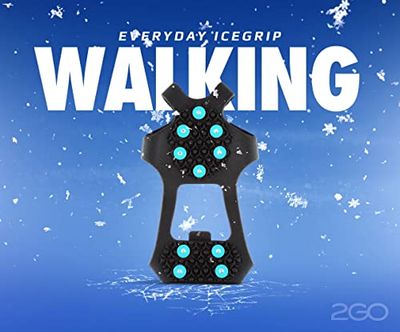 2GO Everyday Icegrip Walking antypoślizgowe kolce do butów, 10 kolców na całą stopę, pazury do butów, raki, kolce śniegowe, łańcuchy śniegowe do butów, optymalna przyczepność na lodzie i śniegu, rozm.