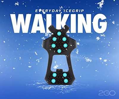 2GO Everyday Icegrip Walking - Picos Antideslizantes para Zapatos (10 Unidades, Agarre óptimo sobre Hielo y Nieve, Talla S)