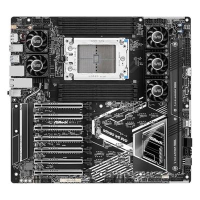 Asrock WRX90 WS EVO, Workstation, AMD WRX90, sTR5, EEB, 8 DDR5 ECC, Dual 10G LAN, SlimSAS, MCIO, 7x PCIe5 x16, 2x M.2