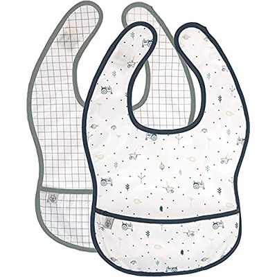 Lässig 1311019481 Haklapp, Blå/Vit, Paket med 2
