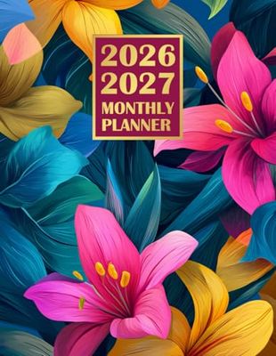 2026-2027 Monthly Planner: Large Two Year (January to December) With Holidays and Inspirational Quotes.
