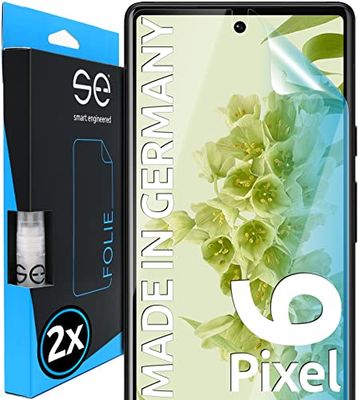 s.e Beschermfolie voor Google Pixel 6, 2 stuks, volledig scherm, positioneerhulp, Pixel6 pantserfolie, transparante displayfolie, functionerend alternatief voor Pixel6 beschermglas, beschermglasfolie