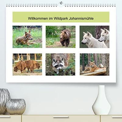 Willkommen im Wildpark Johannismühle (hochwertiger Premium Wandkalender 2024 DIN A2 quer), Kunstdruck in Hochglanz