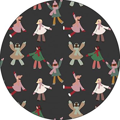 Bonateks, Ronde digitaal bedrukte muismat, antislip onderkant, voor kantoor en thuis, diameter: 22 cm