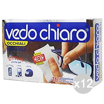 Vedo Chiaro Set Salviette X16 Occhiali Cura e Igiene del Corpo, Multicolore, Unica