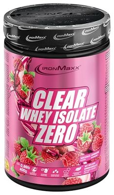 IronMaxx Clear Whey Isolate Zero - Raspberry 400g | Protéine de lactosérum isolée sans sucre ni lactose | Boisson claire au goût fruité rafraîchissant
