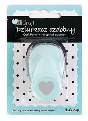 dp Craft 1 Pezzo Artigianato Pugno 1,6 cm, con Un margine Ondulato, Cuore, Multicolore, Colore