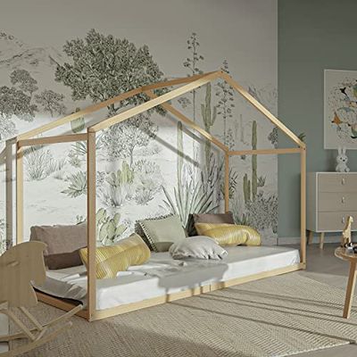 Le Quai des affaires LIT CABANE Wendy 90X190 + 1 SOMMIER/Naturel