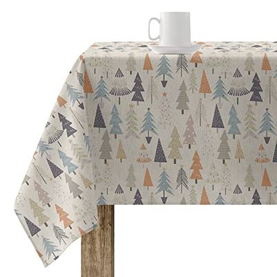 BELUM | Christmas Tablecloth 140 x 140 cm Stain Resistant 100% Resin Cotton, Tablecloth No Oilcloth, Cotton Touch, Waterproof Tablecloth, Stain Resistant Liquid Repellent Tablecloth