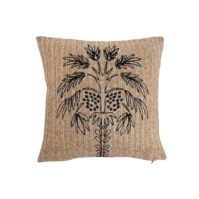 COJIN POLIESTER 42X15X42 400 GR. BORDADO NATURAL