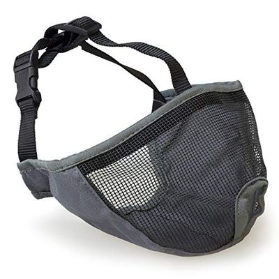 Arquivet Museruola per Cani a museruola Corta – museruola per Cani – museruola Traspirante e Contro morsi – Poliestere – Chiusura con Clip in plastica – Misura S-M/ 40 cm