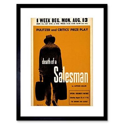 Wee Blue Coo Theatre Ad Play Death Salesman Miller Cape May New York Framed Wall Art Print