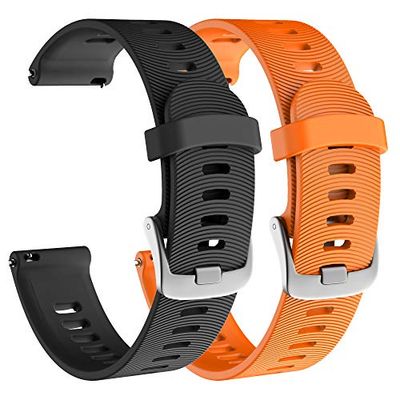 ISABAKE Horlogeband voor Garmin Forerunner 245/645, Vivoactive 3, Vívomove HR - 20mm Siliconen Polsbandjes Armbanden