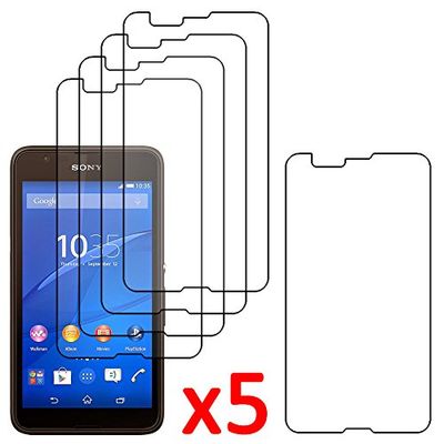 ebestStar - Pack x5 Protector Pantalla Compatible con Sony Xperia E4G, E4G Dual Películas Flexibles Anti Huellas Anti arañazos, Instalacion Sin-Burbujas [Aparato: 133 x 71 x 10.8mm, 4.7'']