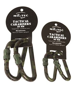 Mil-Tec Karabijner-15922060 Woodland One Size