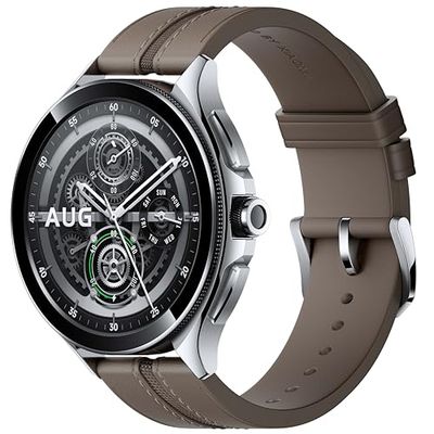 Xiaomi Watch 2 Pro - Bluetooth® Silver Case with Brown Leather Strap