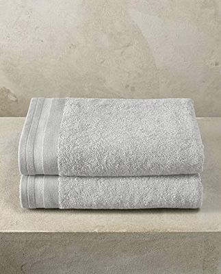 De Witte Lietaer Contessa Luxe set med 2 duschlakan, bomull, ljusgrå 70 x 140 cm