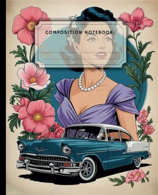 Composition Notebook: College Ruled, Vintage 1950s Edition, for School & Office, 7.5 x 9.25 Inch