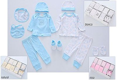 Duffi Baby 1324-06 Coffret cadeau 100% coton 10 pièces 0-6 mois