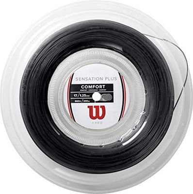Wilson Sensation Plus Reel, Corde da Tennis Unisex-Adult, Nero, 17