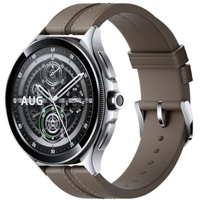 Xiaomi Watch 2 Pro 4G (LTE) Smartwatch (135-205 mm, Leder, Silber/braun), braun, Unique, Klassisch